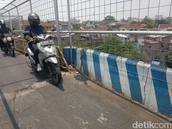 Jembatan Pelor Kota Malang Retak dan Ditutup 7 Hari untuk Diperbaiki