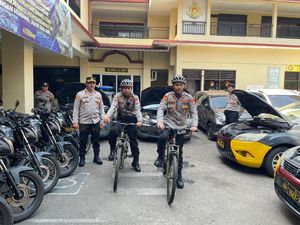 Persiapan Operasi Mantap Brata, Kapolsek Setiabudi Cek Kendaraan Personel