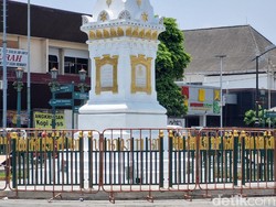 Pemkot Jogja Pasang Pagar Baru di Tugu Pal Putih, Ini Alasannya
