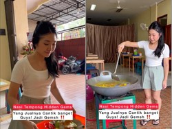 Viral! Penjual Nasi Tempong Cantik Ini Sajikan Sambal Pedas Nampol
