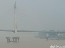Jambi Diselimuti Kabut Asap Tebal, Kegiatan Belajar Digelar Daring