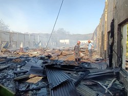 Bekas Gudang Tembakau di Prambanan Sleman Ludes Terbakar