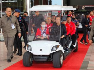 Disambut Ganjar, Megawati Hadiri Pameran Pangan Plus 2023 di Rakernas IV PDIP