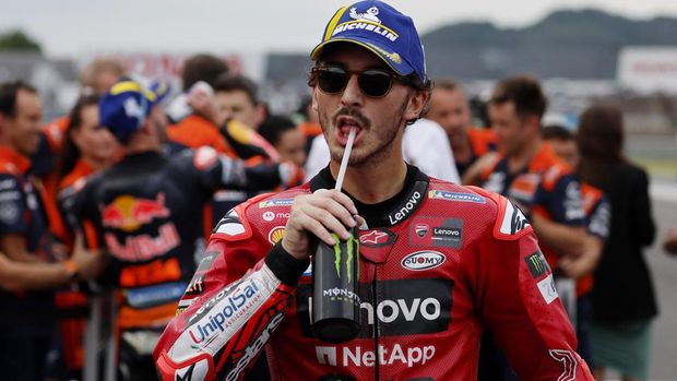 MotoGP - Japanese Grand Prix - Sprint race - Mobility Resort Motegi, Motegi, Japan - September 30, 2023 Ducati Lenovo Team's Francesco Bagnaia after finishing the sprint race in third place REUTERS/Issei Kato