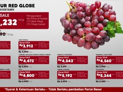 Sikaat! Anggur Red Globe Harga Diskon di Transmart Full Day Sale Besok!