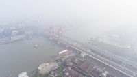 Begini Pekatnya Bencana Kabut Asap di Palembang