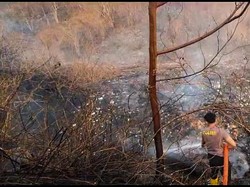 Bukit Dekat Kampung Adat Cireundeu Terbakar