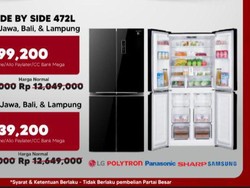 Beli Kulkas 4 Pintu Hemat Rp 3 Jutaan di Transmart Full Day Sale Hari Ini!