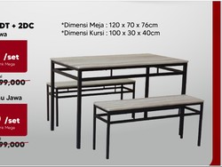 Cuma di Transmart Full Day Sale! Satu Set Meja Makan Rp 1,3 Jutaan