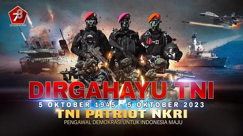 Banner Tema HUT ke-78 TNI 2023