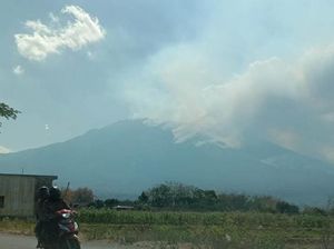 Kebakaran Terus Meluas, Api Berkobar di 3 Puncak Gunung Lawu