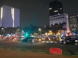 Demo Buruh Bubar, Lalin di Kawasan Patung Kuda Kembali Normal