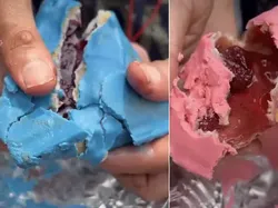 Nyeleneh! Bukan Isi Daging, Samosa Ini Malah Dicampur Saus Stroberi