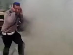 Responsnya Dipuji, Polantas Klaten Cerita Momen Ban Truk Meletus di Rel KA