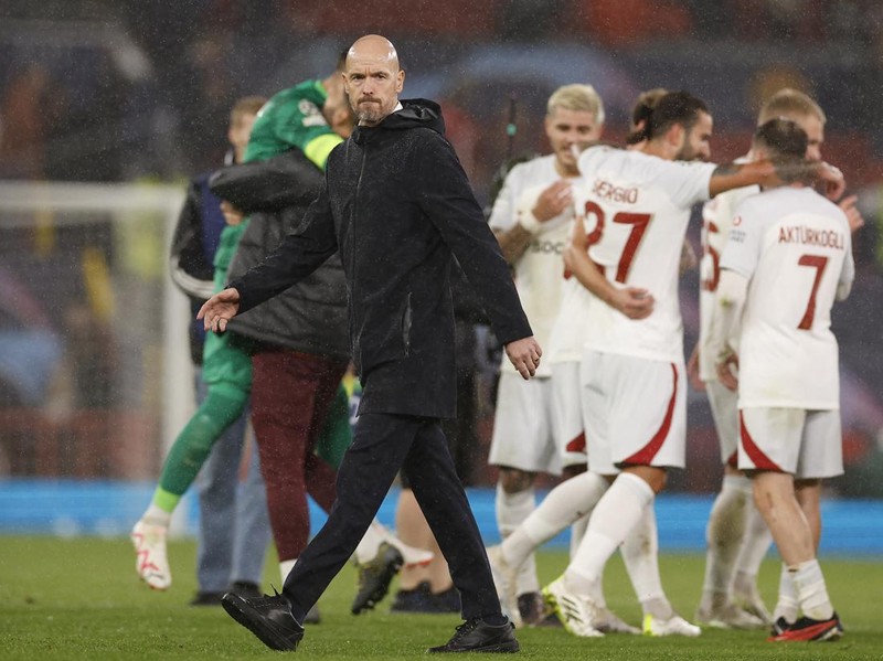 Soccer Football - Champions League - Group A - Manchester United v Galatasaray - Old Trafford, Manchester, Britain - October 3, 2023 Manchester United manager Erik ten Hag looks dejected after the match Action Images via Reuters/Jason Cairnduff