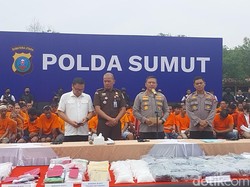 Polisi Ringkus 795 Bandar-Pengedar di Sumut, 75 Kg Sabu Disita