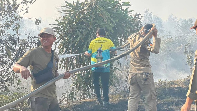 55 Hektare Lahan Dekat Kompleks Kantor Bupati Bangka Tengah Terbakar