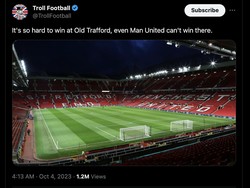 Menang di Old Trafford itu tidak mudah. Bahkan kemenangan pun sulit diraih oleh MU sang tuan rumah! Foto: dok. Internet/X (Twitter)