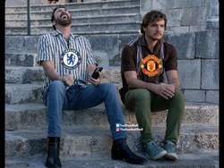 Di meme ini Chelsea malah menertawakan nasibnya MU! Foto: dok. Internet/X (Twitter)