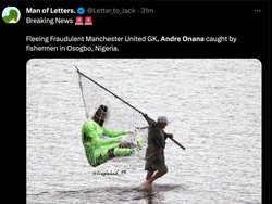 Onana diangkut gara-gara tampil jelek terus buat MU. (Foto: Twitter @Letter_to_Jack)