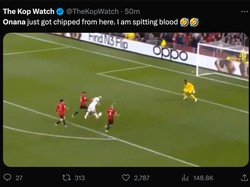 Yang gak habis pikir, kok bisa Andre Onana kebobolan lewat bola chip yang jaraknya cukup jauh? (Foto: Twitter @TheKopWatch)