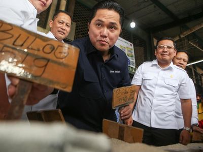 Cek Harga, Menteri BUMN Blusukan ke Pasar Induk Beras Cipinang