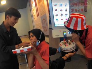 Bikin Haru! Momen Pegawai KFC Diberi Kejutan Kue Ultah oleh Anaknya Bikin Haru! Momen Pegawai KFC Diberi Kejutan Kue Ultah oleh Anaknya