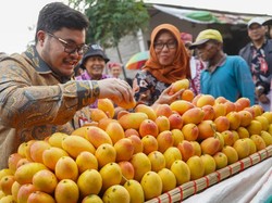 Tinjau Pasar Buah Banyakan, Bupati Kediri Borong 2 Kuintal Mangga Podang