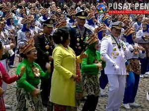 Panglima hingga Kapolri Ikut Berjoget di HUT Ke-78 TNI