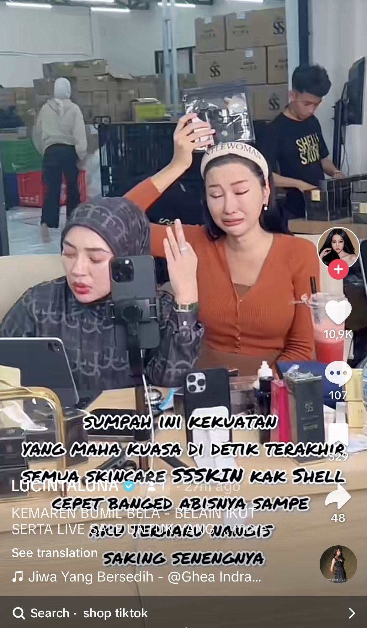 Artis nangis karena TikTok Shop tutup