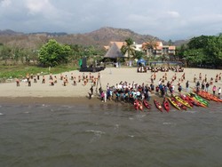 Keren, Ekspedisi Flores Sea Kayak Berhasil Finish Setelah 60 Hari