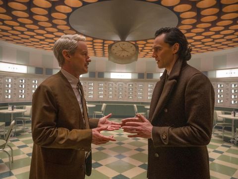 (L-R): Owen Wilson as Mobius and Tom Hiddleston as Loki in Marvel Studios' LOKI, Season 2, exclusively on Disney+. Photo by Gareth Gatrell. © 2023 MARVEL.