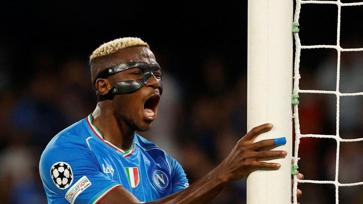 Striker Napoli, Victor Osimhen, masuk radar Liverpool. (Foto: REUTERS/CIRO DE LUCA)
