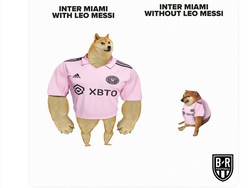 Apalah Inter Miami tanpa Messi, yang sempat terseok-seok saat sang bintang cedera. (Foto: Twitter @brfootball)