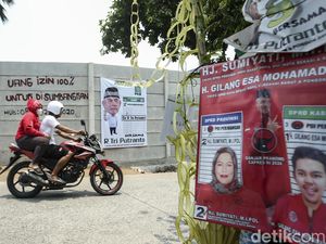 Pasang Spanduk Bacaleg di Tembok Bekasi Ini Kena Biaya