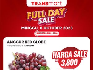 Harga Anggur Red Globe di Transmart Full Day Sale Bikin Ngiler!