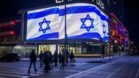 Bentuk Dukungan, Bendera Israel Mejeng di Papan Iklan Ukraina