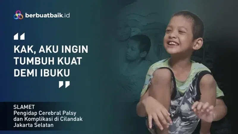 Kisah Ibu Buruh Cuci Hidupi Anak Cerebral Palsy Seorang Diri