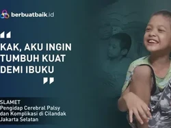 Kisah Ibu Buruh Cuci Hidupi Anak Cerebral Palsy Seorang Diri