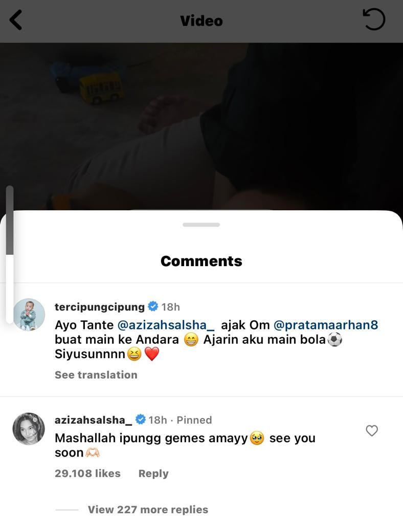 Cipung mengajak Azizah dan Arhan ke Andara