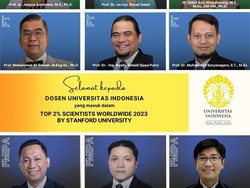 9 Dosen dan Peneliti UI Masuk Tops 2% Scientist WorldWide by Stanford University 2023