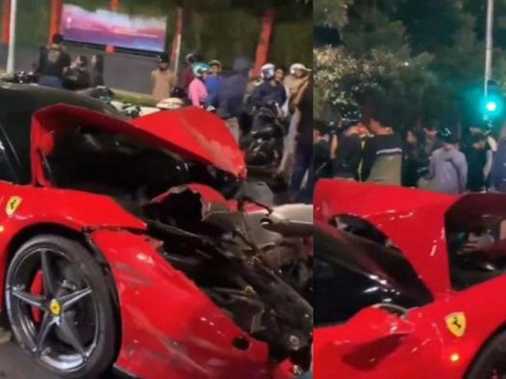 Ferrari Tabrak 5 Kendaraan di Senayan, Sopir Jadi Tersangka-Ganti Kerugian