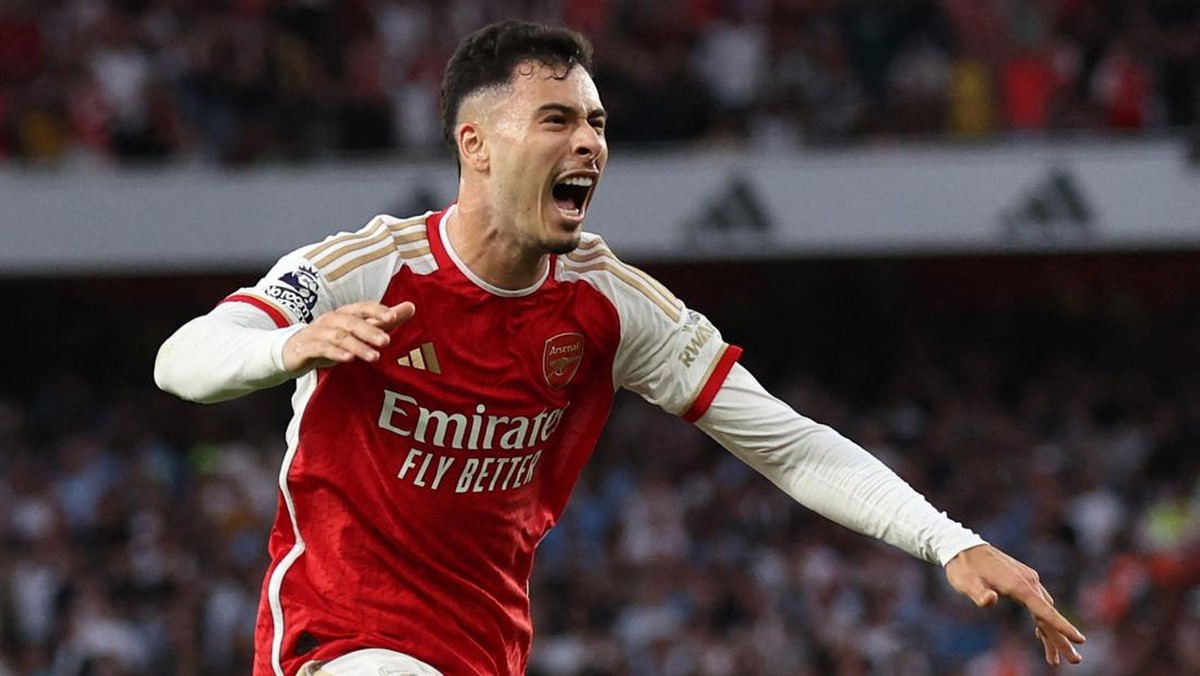Gabriel Martinelli fit untuk Arsenal vs Brighton & Hove Albion. (Foto: REUTERS/David Klein)