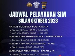 Jadwal Pelayanan SIM Jogja Oktober 2023