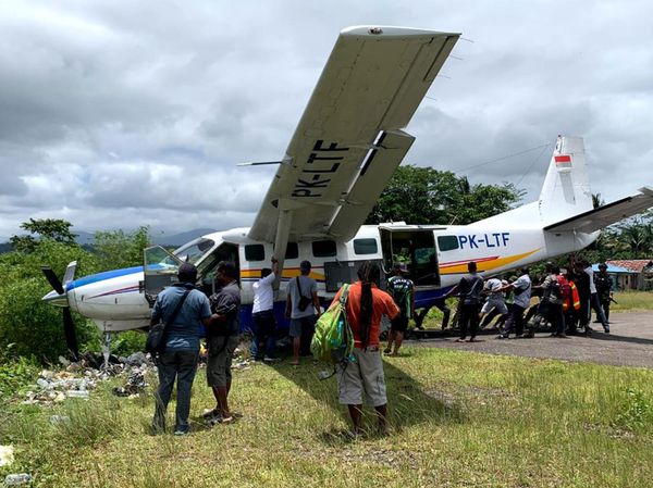 Penampakan Pesawat yang Angkut 8 Orang Kecelakaan di Papua Pegunungan