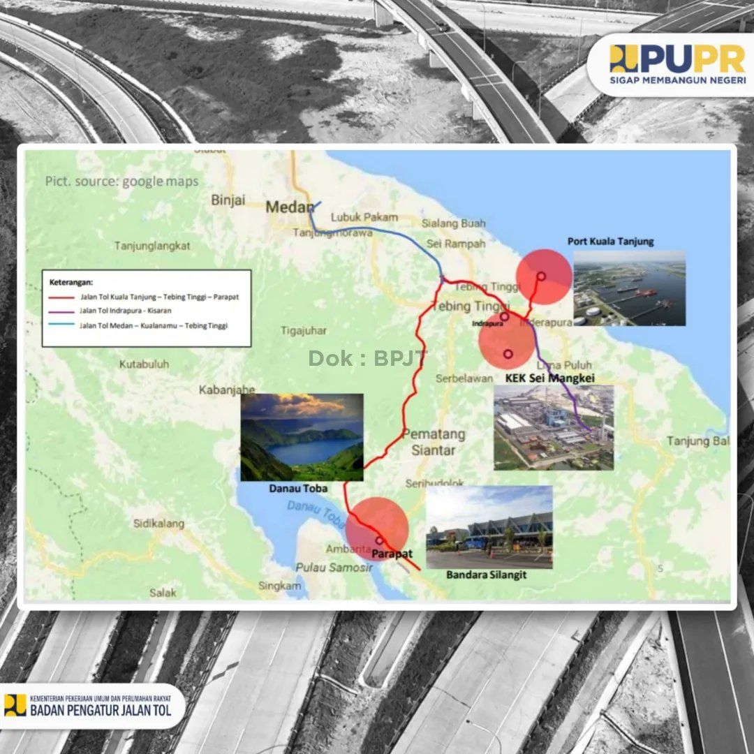 Tol Kuala Tanjung-Tebing Tinggi-Parapat. (X/PUPR BPJT)