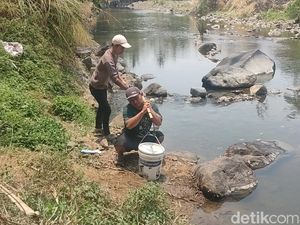 Nestapa Asep Warga Cianjur, Terpaksa Ambil Air Minum dari Sungai Nestapa Asep Warga Cianjur, Terpaksa Ambil Air Minum dari Sungai
