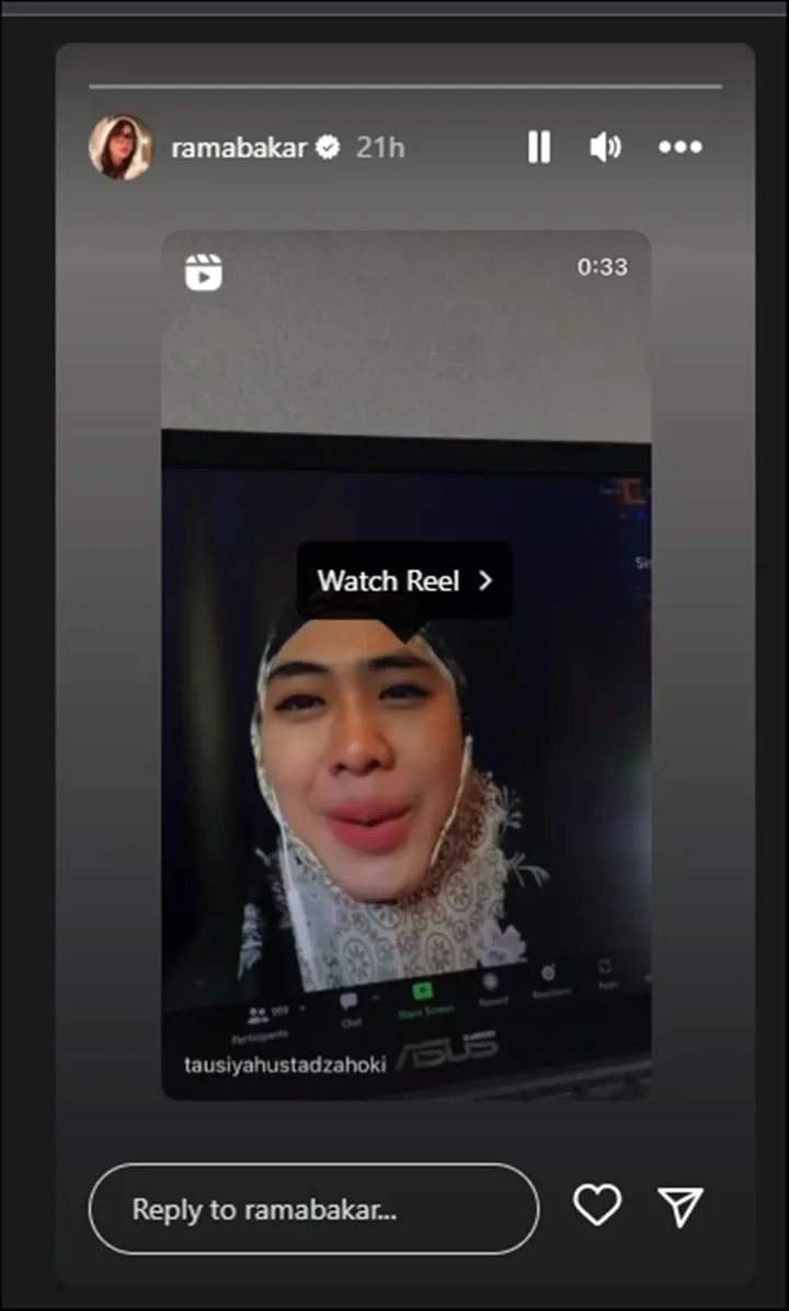 Instagram Stories Rama Bakar