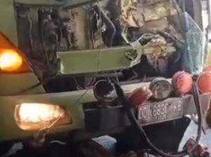 Kecelakaan Beruntun 2 Truk-1 Motor di Makassar, 2 Orang Dilarikan ke RS