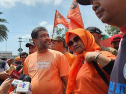 Massa Buruh Demo Depan Kedubes AS, Minta Perang Israel-Hamas Dihentikan